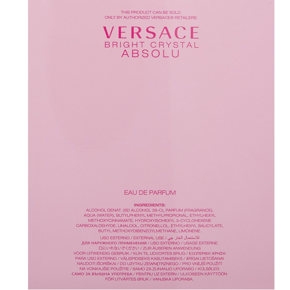 Versace Bright Crystal Absolu Eau de Parfum 90ml | For Women