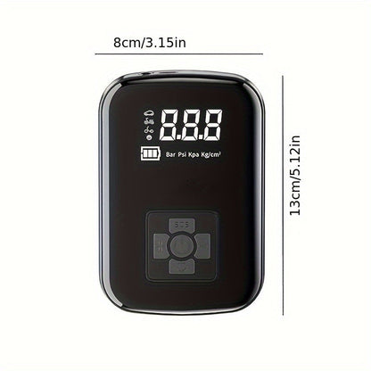 Portable Car Air Compressor - Wireless Handheld Tire Inflator with LED Light