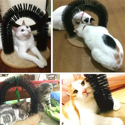 Cat Arch Self Groomer - Massage & Grooming Brush Toy for Cats