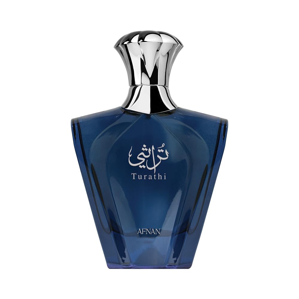 Afnan Turathi Blue 3.0 fl oz / 90 ml – Luxury Long Lasting Woody Fresh Perfume for Men