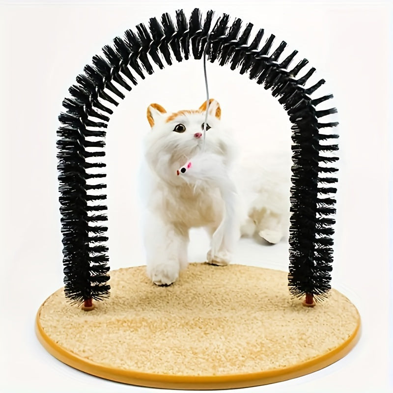 Cat Arch Self Groomer - Massage & Grooming Brush Toy for Cats