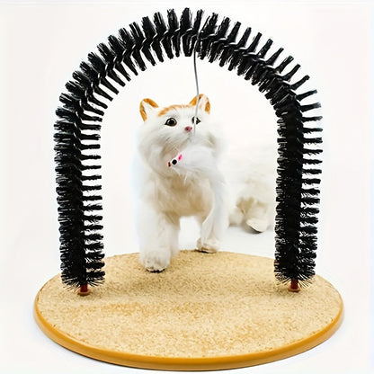 Cat Arch Self Groomer - Massage & Grooming Brush Toy for Cats
