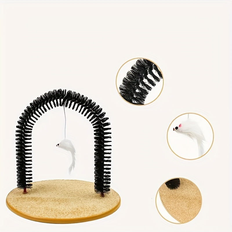 Cat Arch Self Groomer - Massage & Grooming Brush Toy for Cats
