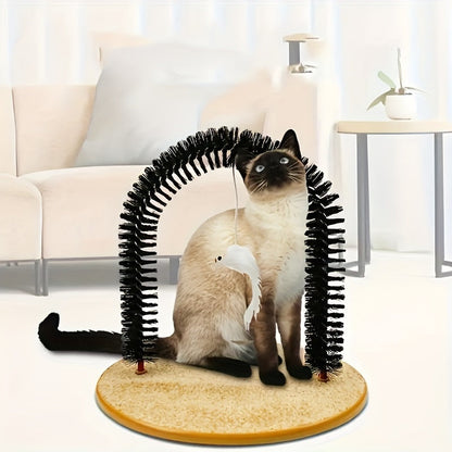 Cat Arch Self Groomer - Massage & Grooming Brush Toy for Cats
