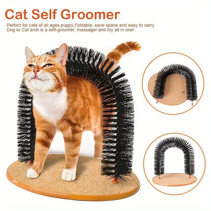 Cat Arch Self Groomer - Massage & Grooming Brush Toy for Cats