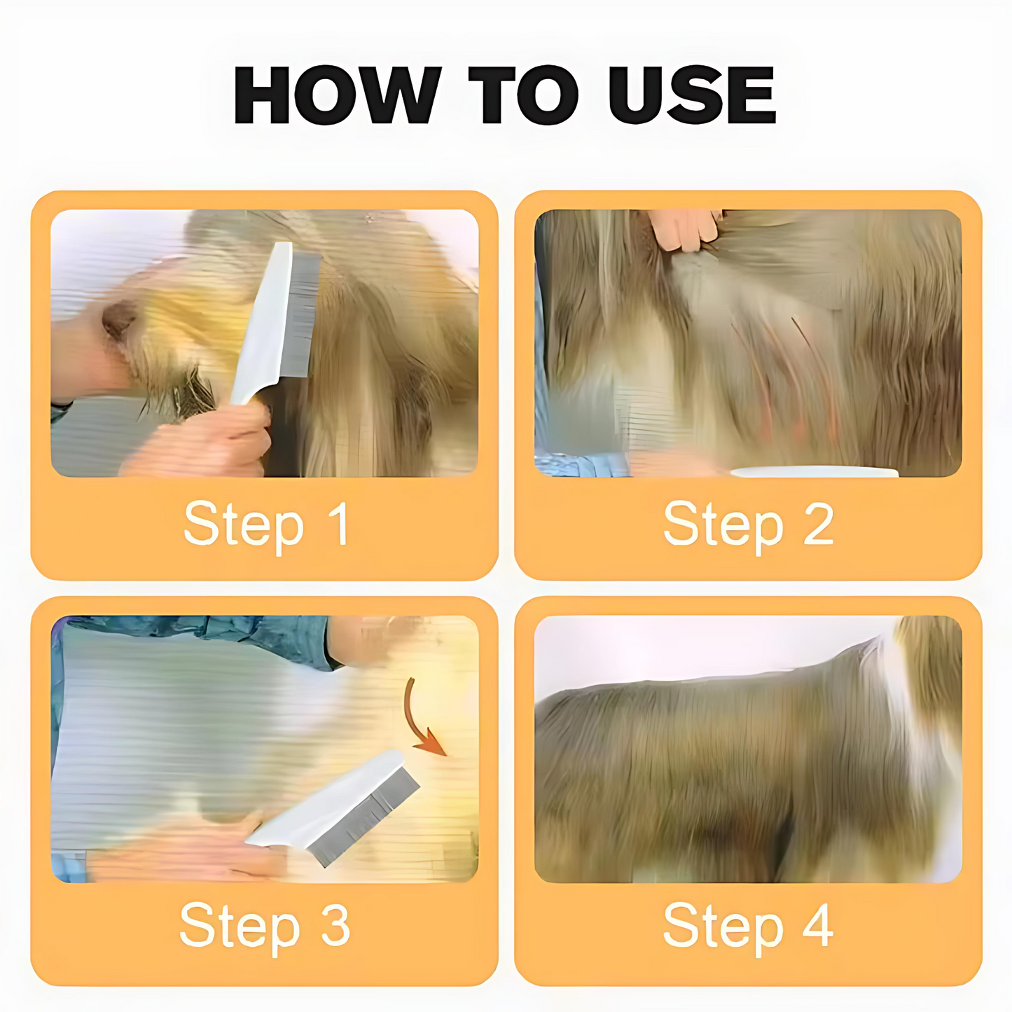 Professional Pet Flea and Tear Stain Removal - BUY 1 GET 1 FREE - High-Density Teeth for Dogs & Cats