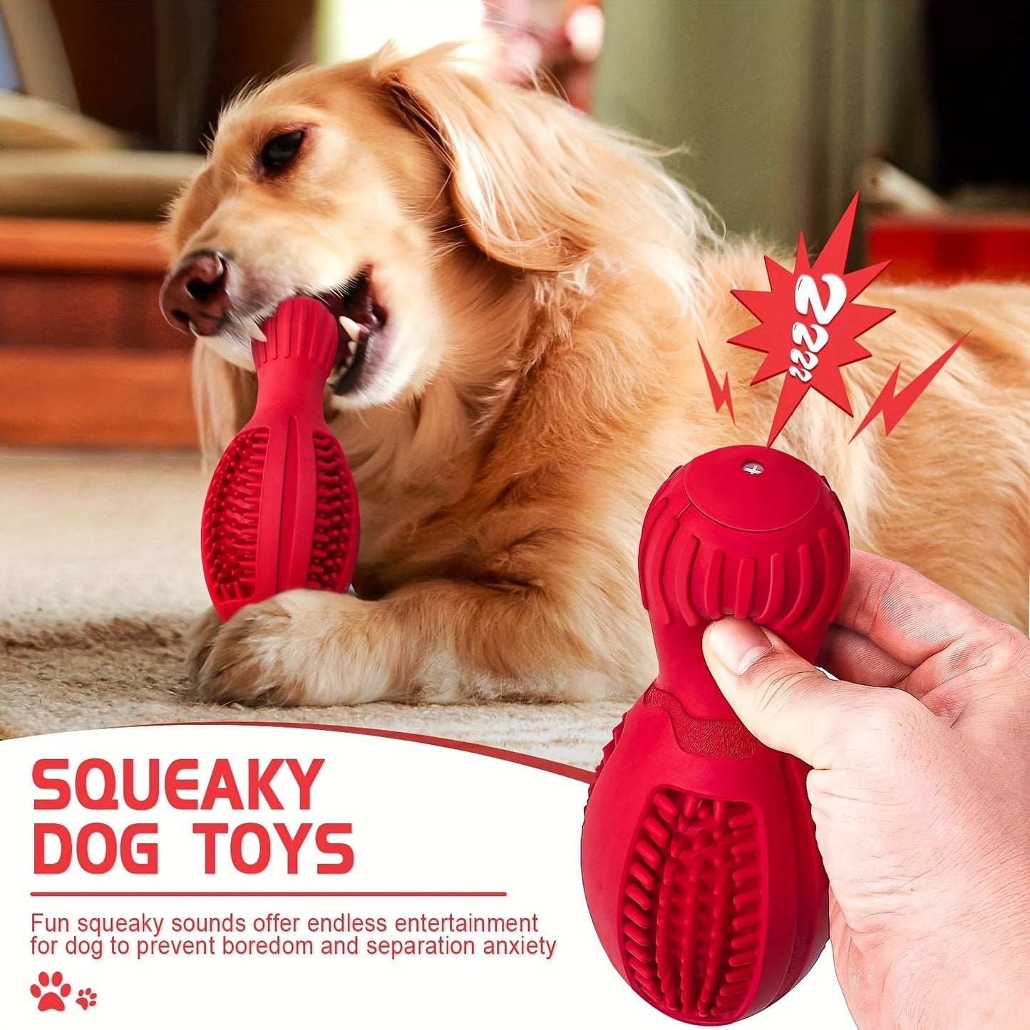 Interactive Bowling Ball Dog Chew Toy