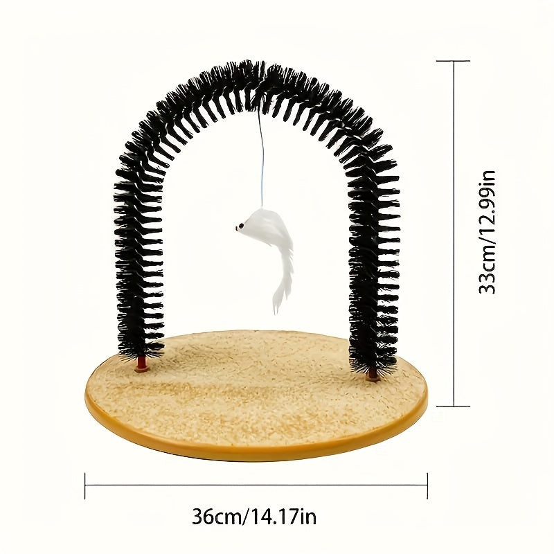 Cat Arch Self Groomer - Massage & Grooming Brush Toy for Cats